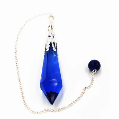 Pendulum Glass Bell  Pendants, Female Natural Amulet Healing Crystal Pendant Meditation Hexagonal Pendulums