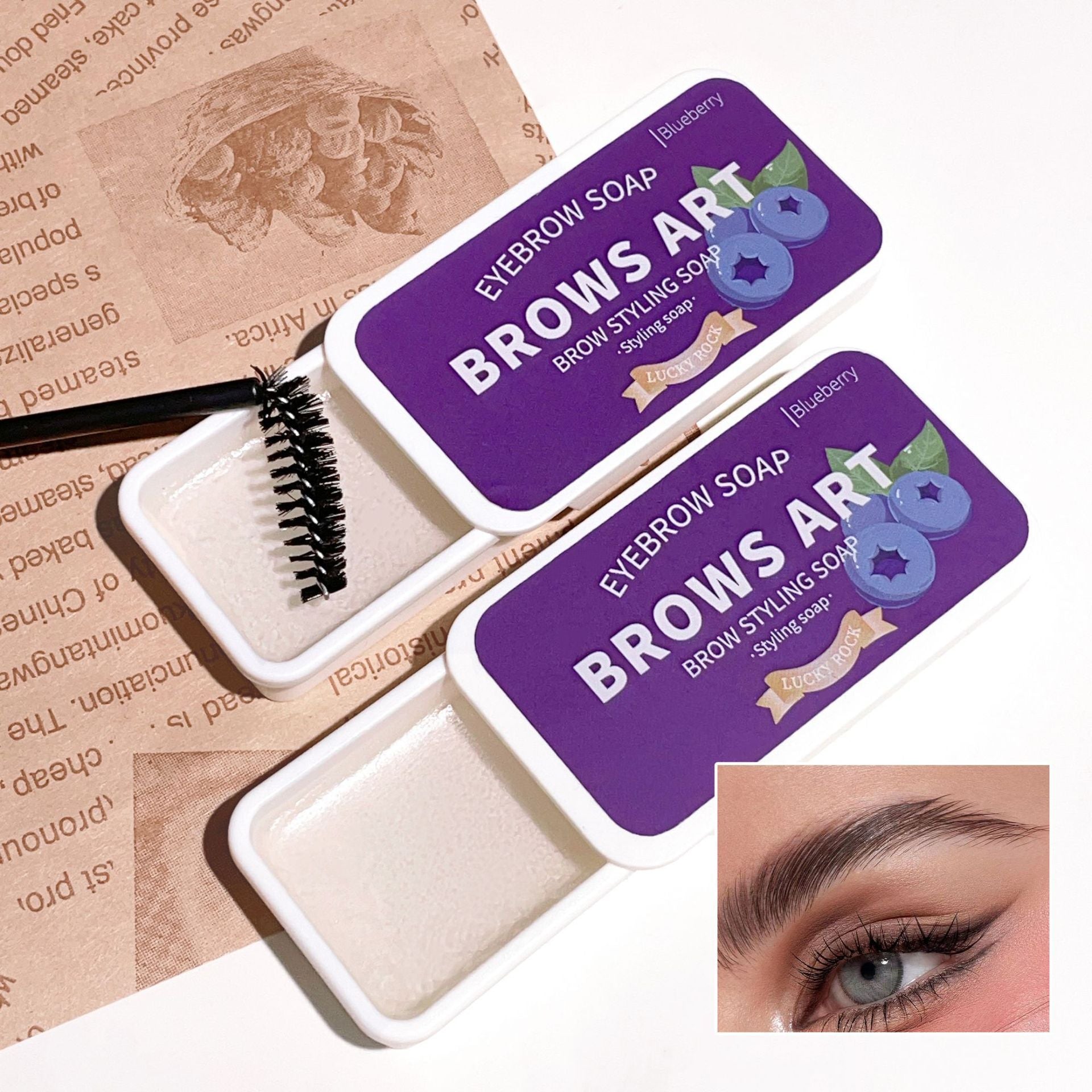 Iron Box Portable Three-dimensional Light Eyebrow Hair Styling Cream - LuxeBloom