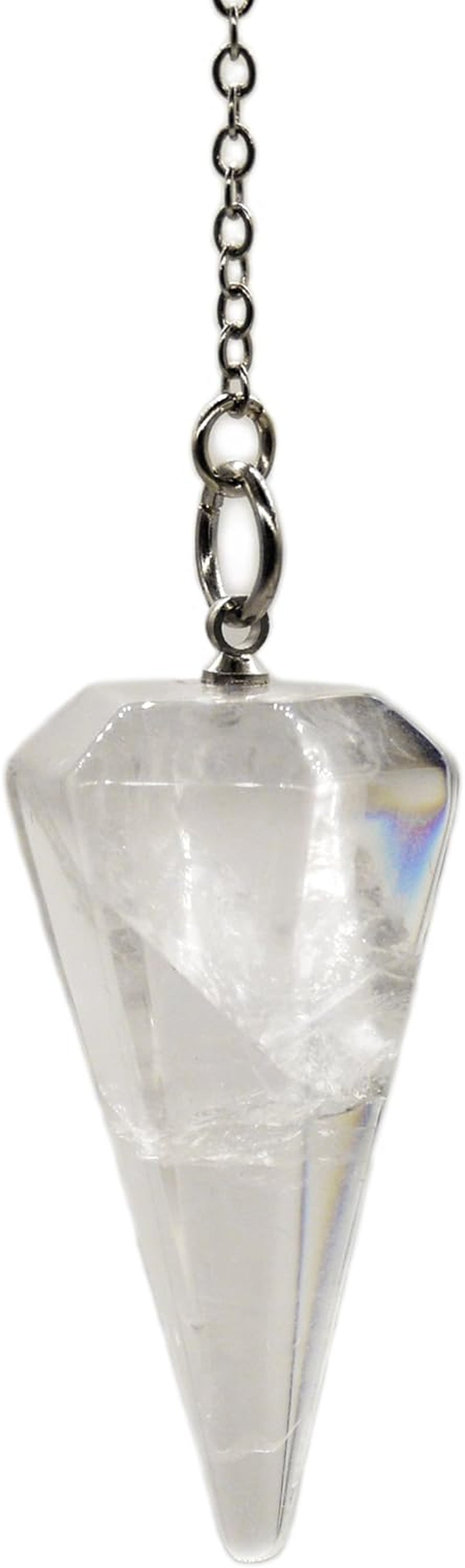 Pendulum Crystal for Dowsing, Divination and Healing - Crystal Pendulum with Chain, Perfect for Energy Balancing, Chakra Healing, Dowsing Pendulum