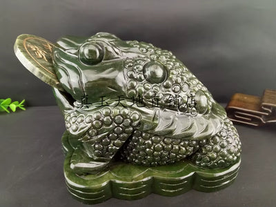 Natural Jade Jade Toad Toad Three Feet South Decoration Feng Shui Ornaments Lucky Mascot New Home Business Gifts