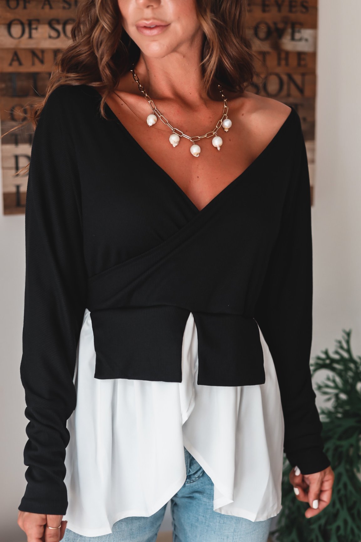 Irregular fake two tops - LuxeBloom