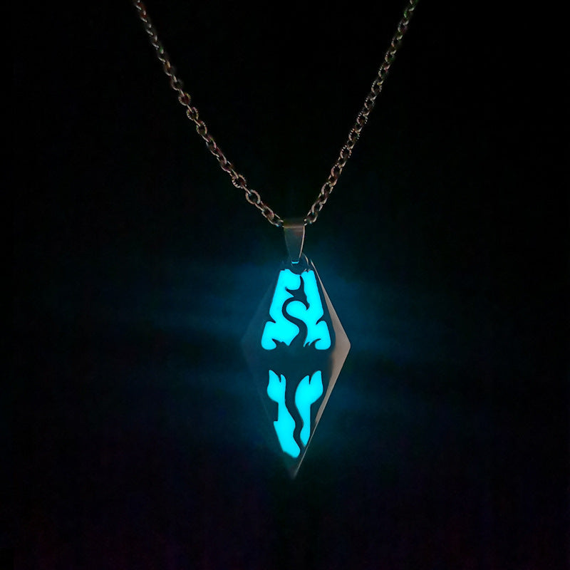 Titanium Steel Luminous Necklace Couple Jewelry - LuxeBloom