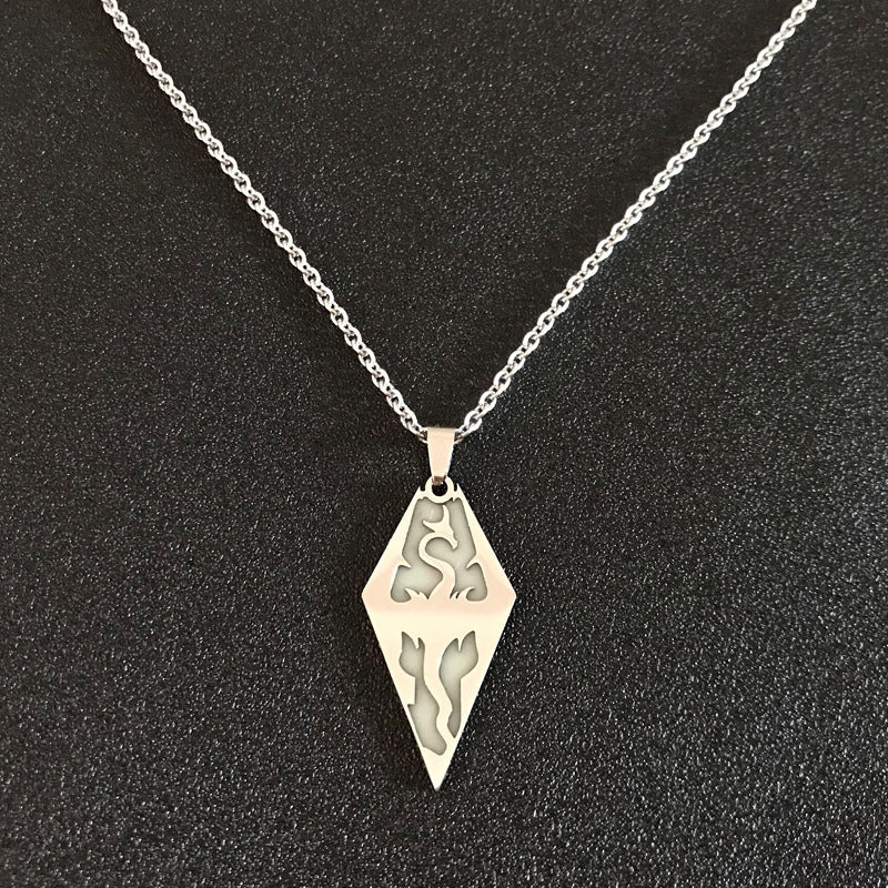 Titanium Steel Luminous Necklace Couple Jewelry - LuxeBloom