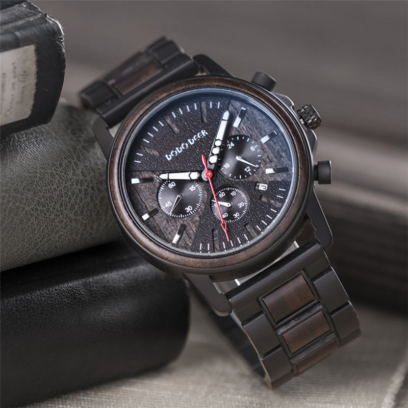 Watch of wrist of wood - LuxeBloom