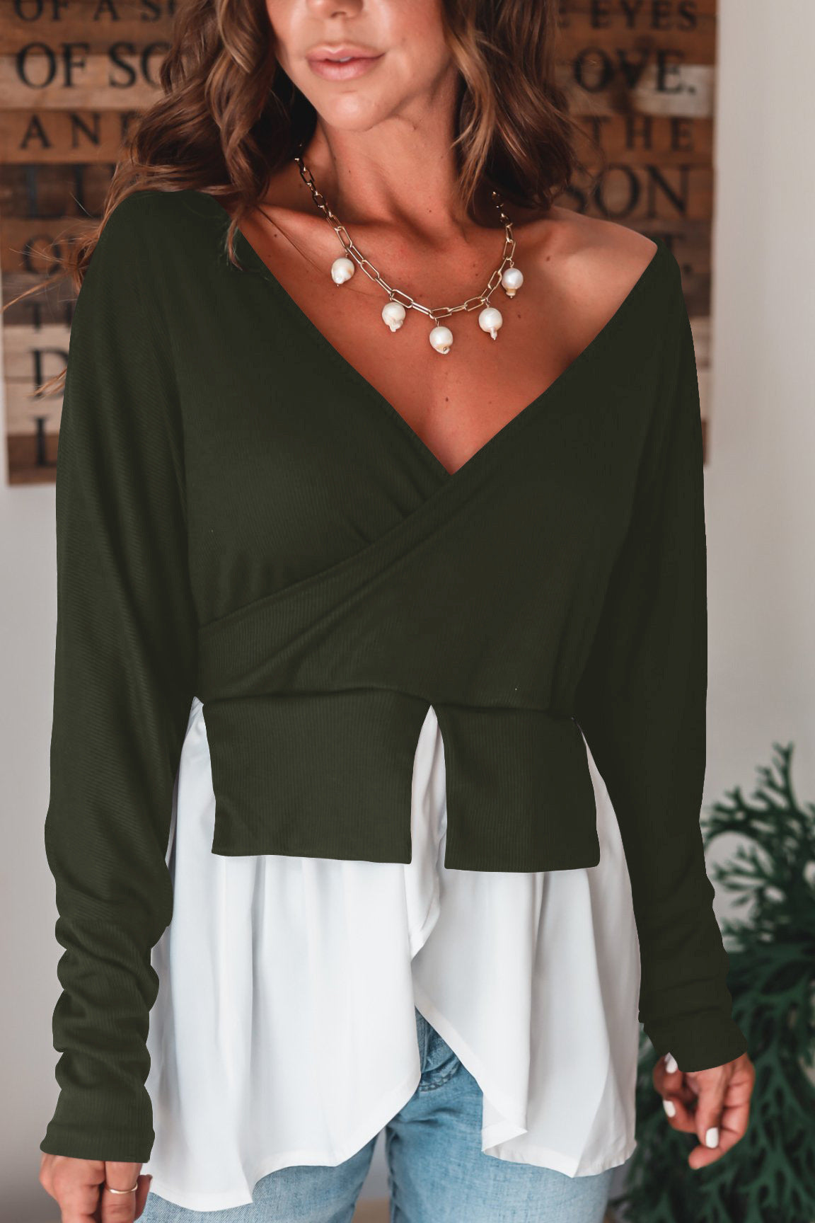 Irregular fake two tops - LuxeBloom