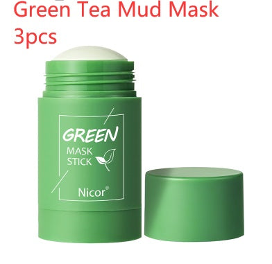 Cleansing Green Tea Mask Clay Stick Oil Control Anti-Acne Whitening Seaweed Mask Skin Care - LuxeBloom