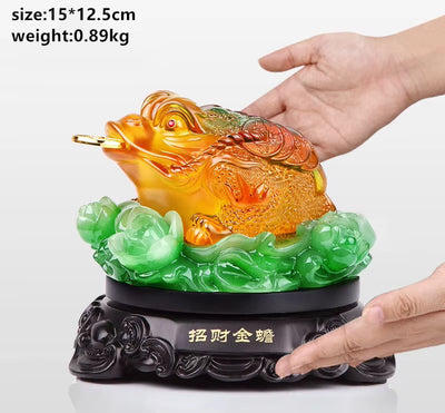 Fortune Golden Toad Swing Rotating the Jade Toad Large Living Room Office Cashier Screening Table Decoration Opening Gift