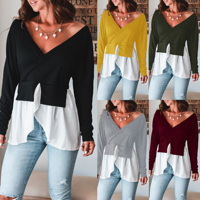 Irregular fake two tops