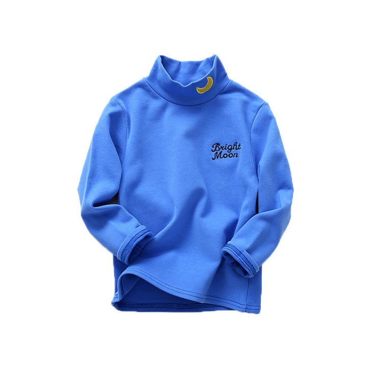 Pure spring and autumn new children's clothing men and women children's sand cotton high collar bottoming shirt cotton children's long-sleeved t-shirt tops - LuxeBloom