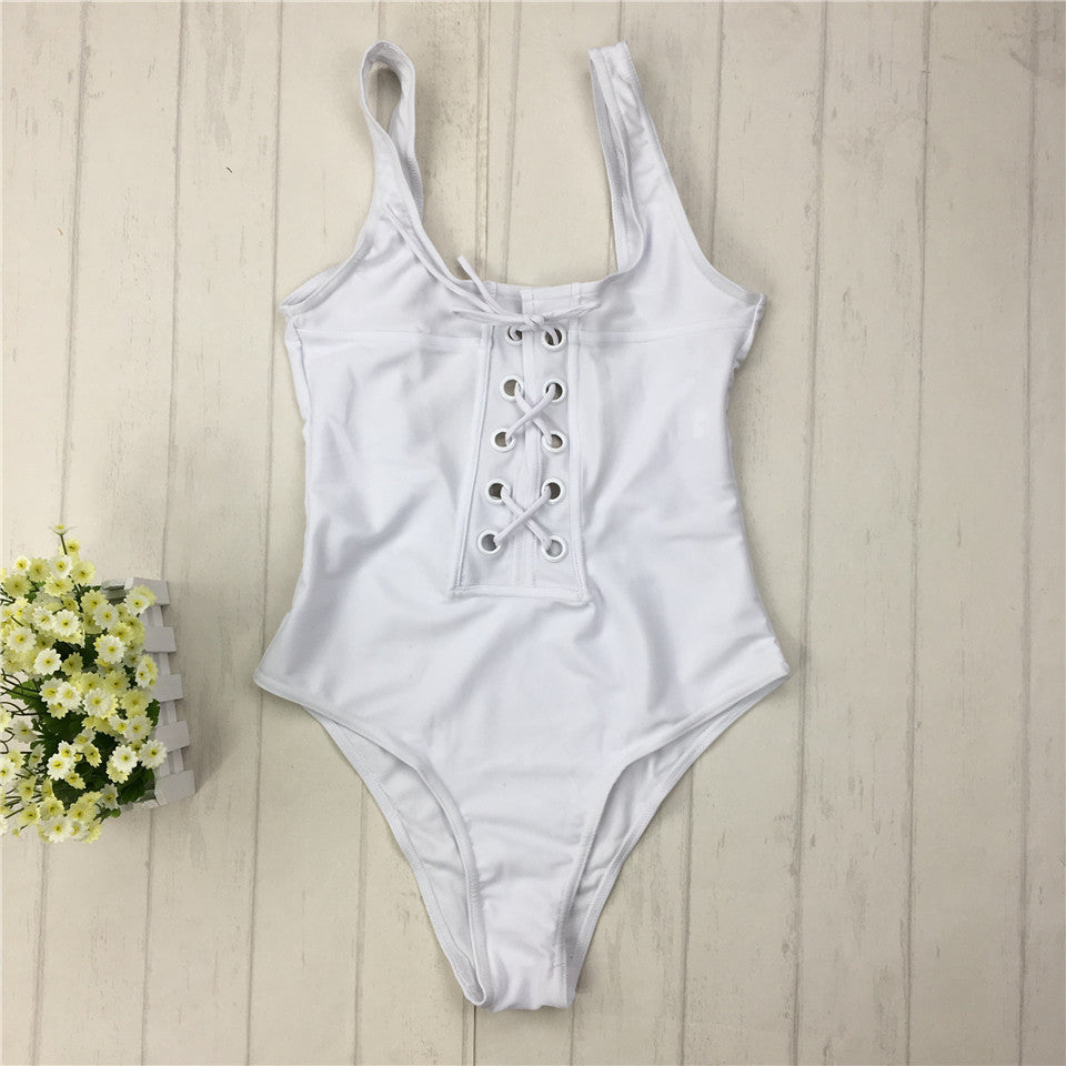 one piece cut out swimwear Evage Pitaya Solid Women swimwear - LuxeBloom