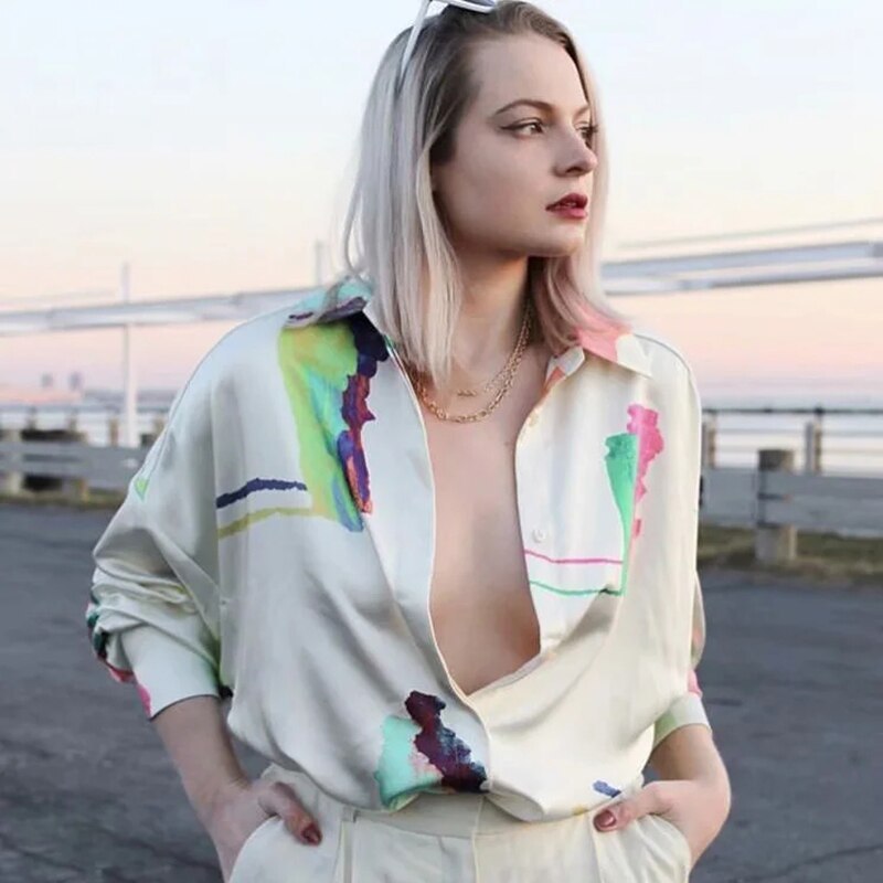 Women's loose shirt tops - LuxeBloom