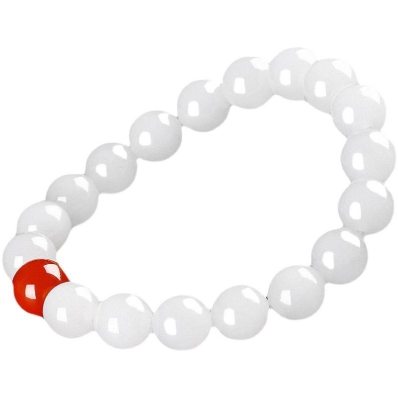 Natural Xinjiang Hotan Jade Ball Handstring - LuxeBloom