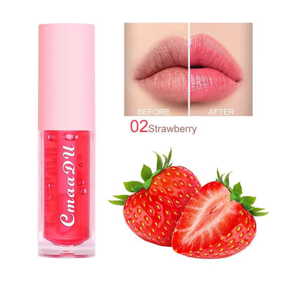 Fresh Fruit Lip Balm Lip Oil Moisturizing Temperature Color Changing Lipstick Long Lasting Hydrating Cherry Lip Gloss Cosmetic