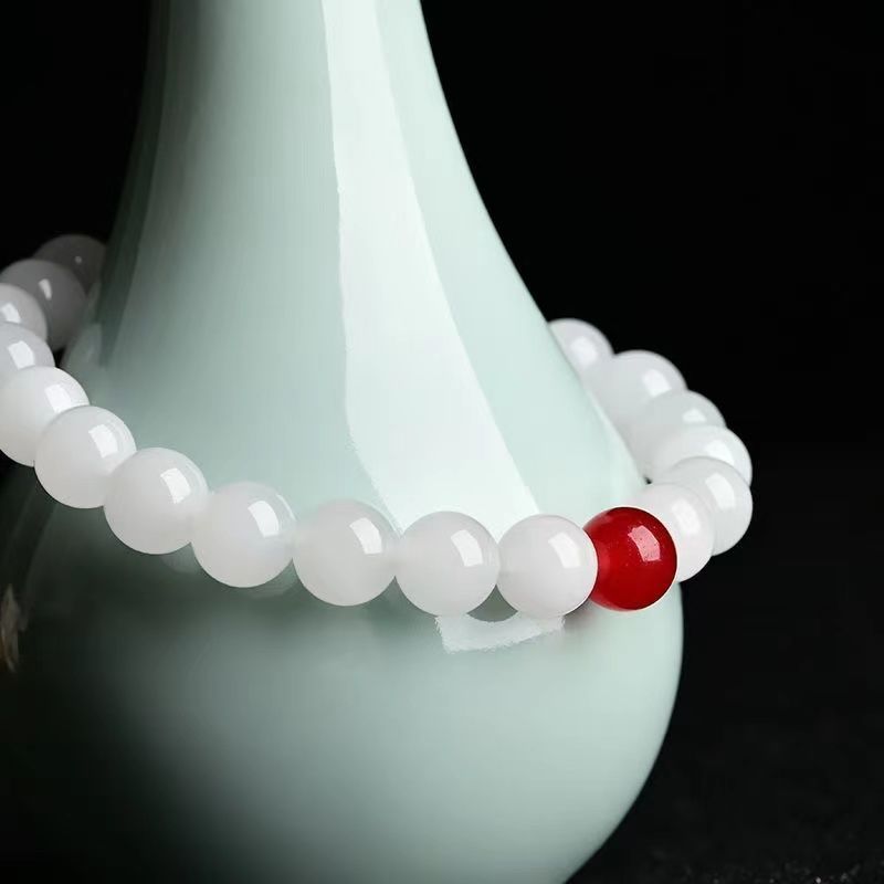 Natural Xinjiang Hotan Jade Ball Handstring - LuxeBloom