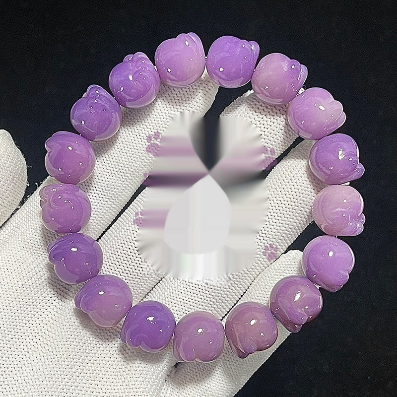 Cat's Paw Bodhi Root Hand Toy Bracelet Student Pliable Temperament White Jade Bodhi Cultural - LuxeBloom