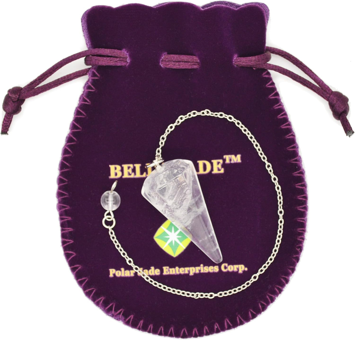 Pendulum Crystal for Dowsing, Divination and Healing - Crystal Pendulum with Chain, Perfect for Energy Balancing, Chakra Healing, Dowsing Pendulum