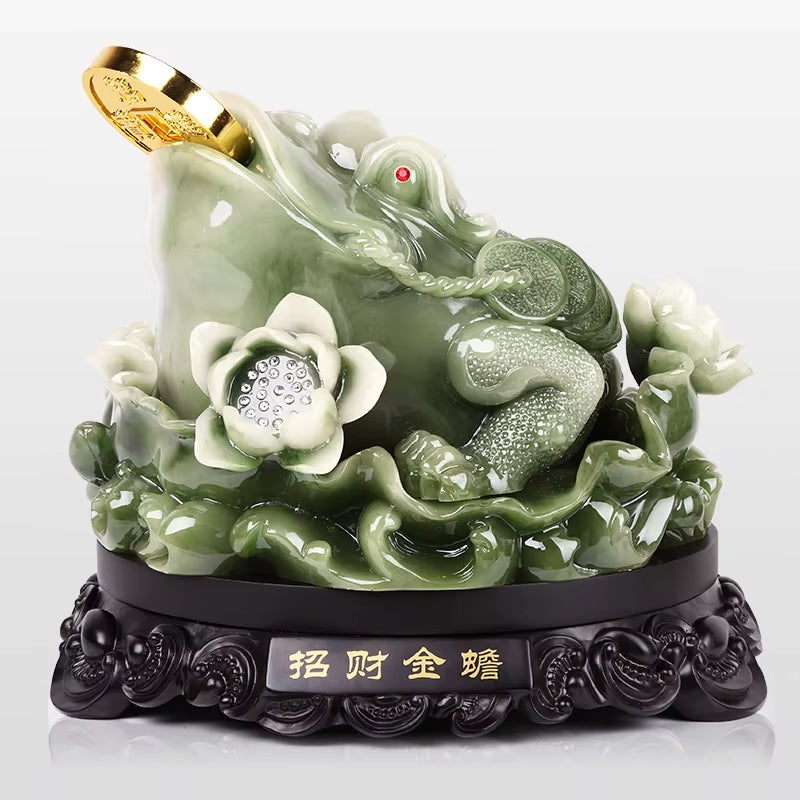 Fortune Golden Toad Swing Rotating the Jade Toad Large Living Room Office Cashier Screening Table Decoration Opening Gift