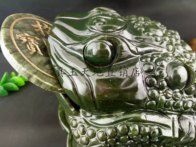 Natural Jade Jade Toad Toad Three Feet South Decoration Feng Shui Ornaments Lucky Mascot New Home Business Gifts