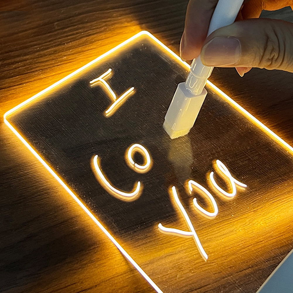 Creative Note Board Creative Led Night Light USB Message Board Holiday Light With Pen Gift For Children Girlfriend Decoration Night Lamp - LuxeBloom