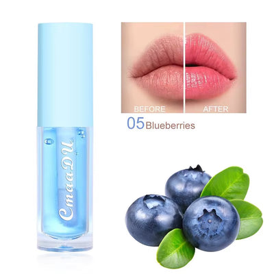 Fresh Fruit Lip Balm Lip Oil Moisturizing Temperature Color Changing Lipstick Long Lasting Hydrating Cherry Lip Gloss Cosmetic