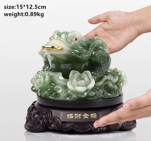 Fortune Golden Toad Swing Rotating the Jade Toad Large Living Room Office Cashier Screening Table Decoration Opening Gift