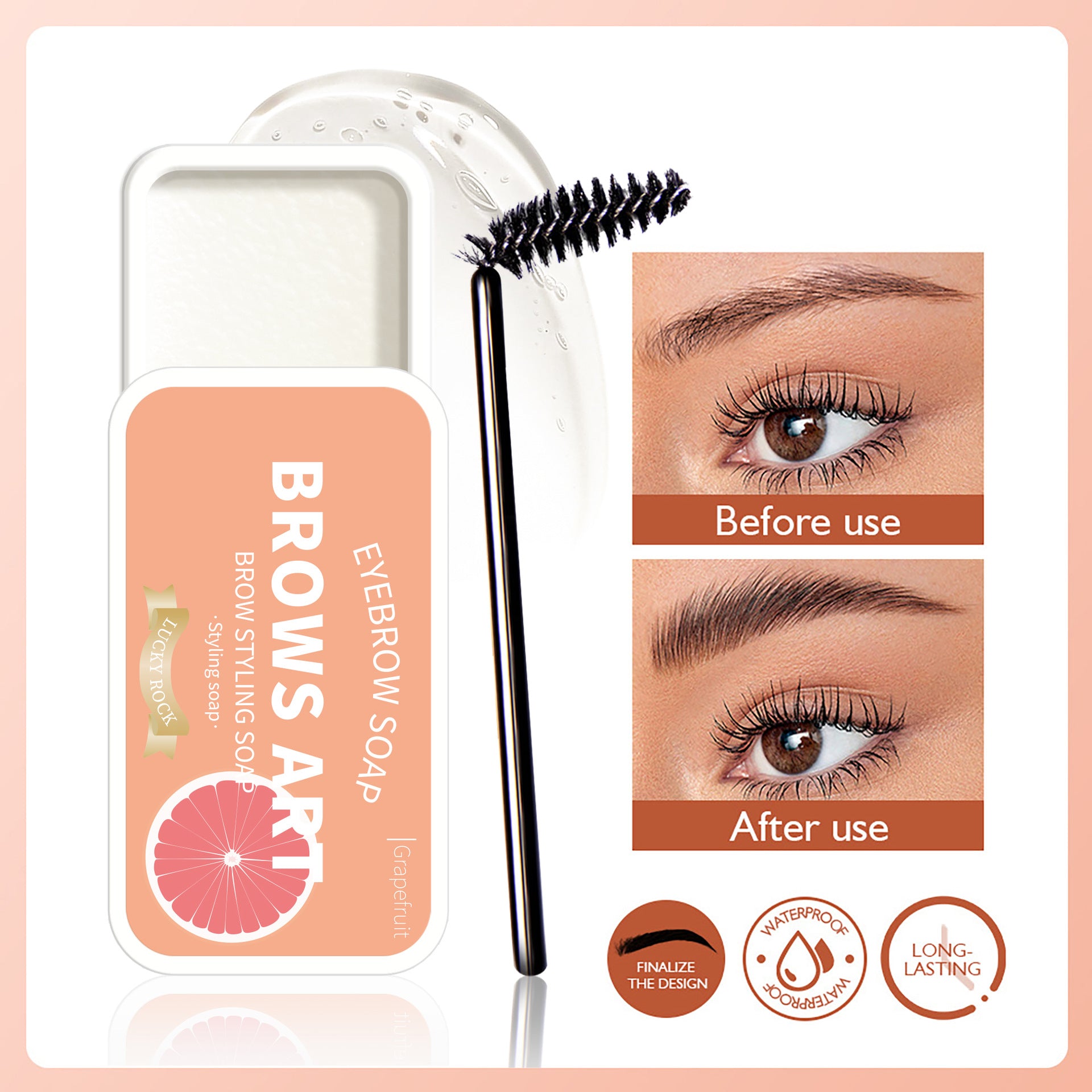Iron Box Portable Three-dimensional Light Eyebrow Hair Styling Cream - LuxeBloom