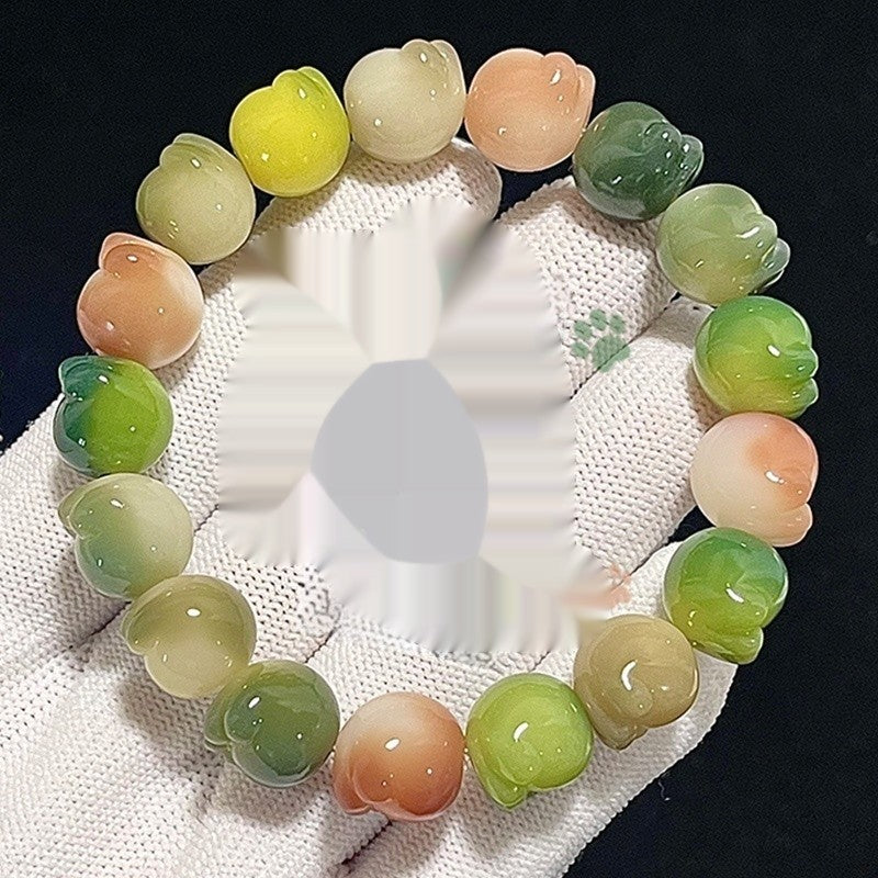 Cat's Paw Bodhi Root Hand Toy Bracelet Student Pliable Temperament White Jade Bodhi Cultural - LuxeBloom