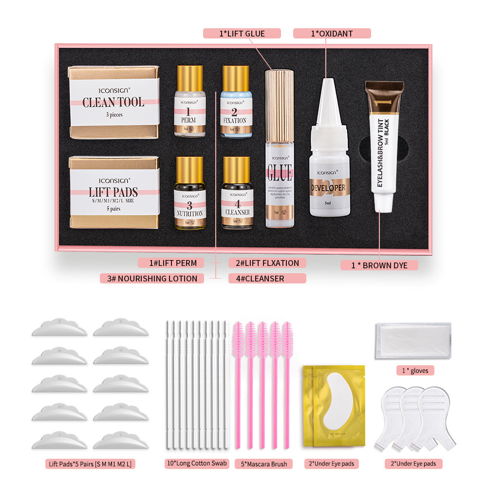 ICONSIGN Lash Lift EyeLash Eyebrow Dye Tint Kit Lashes Perm Set Brow Lamination Makeup Tools - LuxeBloom
