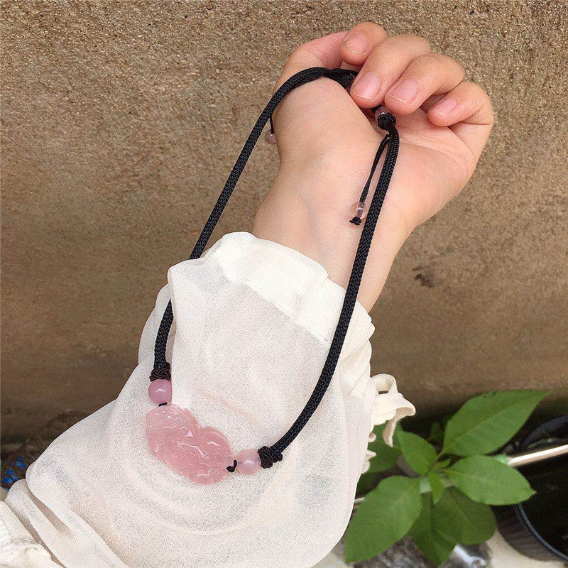 Obsidian Couple Pixiu Necklace Yan Jiu Same Style - LuxeBloom