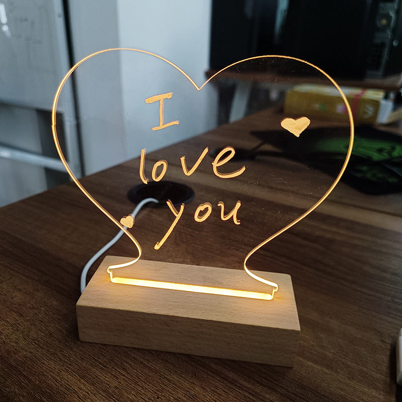Creative Note Board Creative Led Night Light USB Message Board Holiday Light With Pen Gift For Children Girlfriend Decoration Night Lamp - LuxeBloom