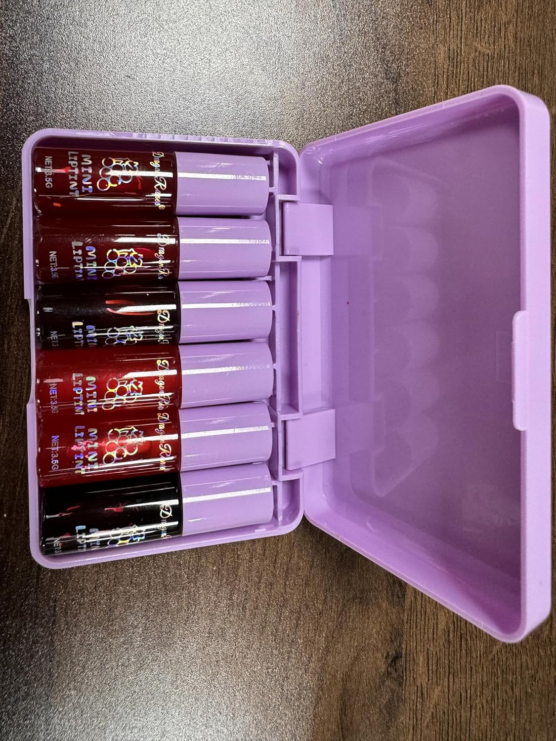 6 Colors Grapes Lip Tint Stain Set, Korean Velvet Lip Stain Watery Lip Stain Tint Moisturizing Mini Liquid Lipstick Set, Long Wearing, Non-Stick Cup, Waterproof, High Pigment, Lip Tint Makeup