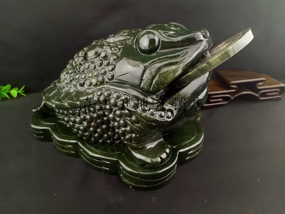 Natural Jade Jade Toad Toad Three Feet South Decoration Feng Shui Ornaments Lucky Mascot New Home Business Gifts