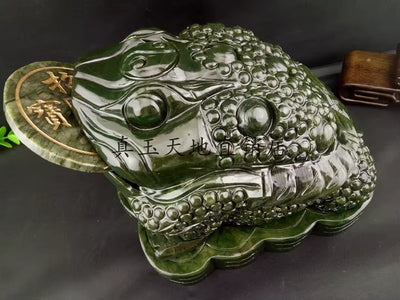 Natural Jade Jade Toad Toad Three Feet South Decoration Feng Shui Ornaments Lucky Mascot New Home Business Gifts