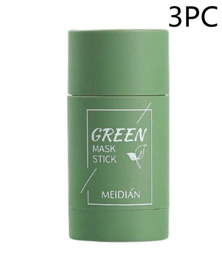 Cleansing Green Tea Mask Clay Stick Oil Control Anti-Acne Whitening Seaweed Mask Skin Care - LuxeBloom