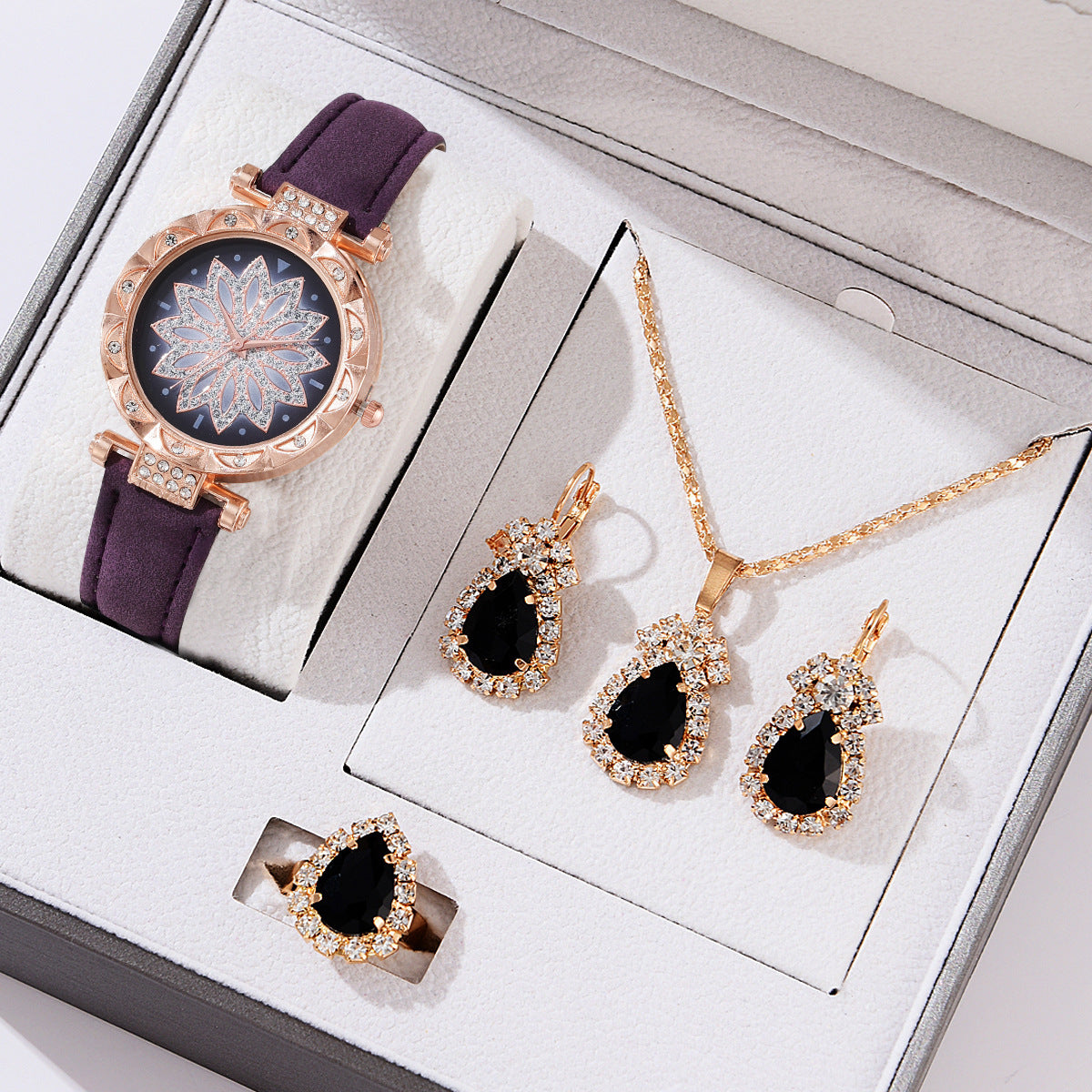 Watch Bracelet Set Women's Quartz - LuxeBloom