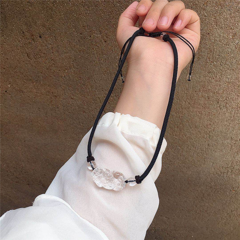 Obsidian Couple Pixiu Necklace Yan Jiu Same Style - LuxeBloom