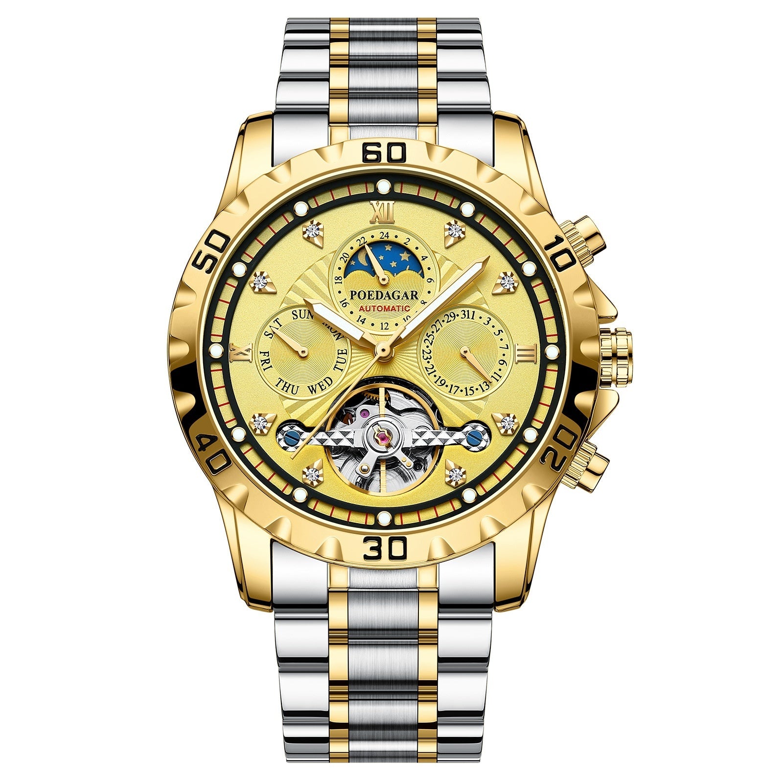 Men's Mechanical Watch Waterproof Luxury Multifunctional Men's Wrist Watch - LuxeBloom