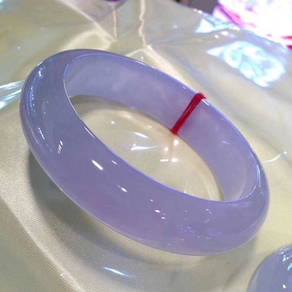 Natural Burma Jade Ice Waxy Kinds Violet Jade Bracelet - LuxeBloom