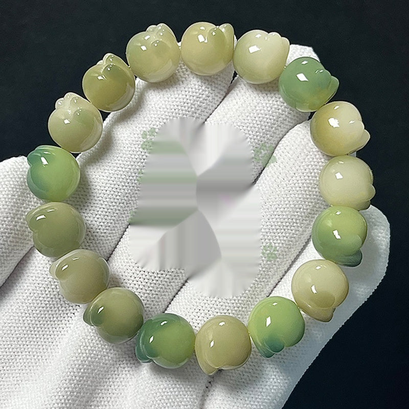 Cat's Paw Bodhi Root Hand Toy Bracelet Student Pliable Temperament White Jade Bodhi Cultural - LuxeBloom