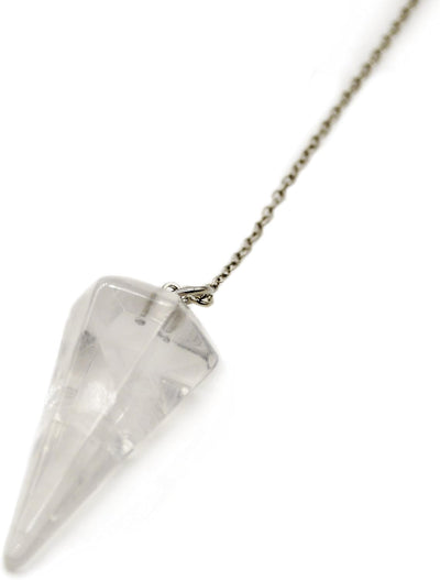 Pendulum Crystal for Dowsing, Divination and Healing - Crystal Pendulum with Chain, Perfect for Energy Balancing, Chakra Healing, Dowsing Pendulum