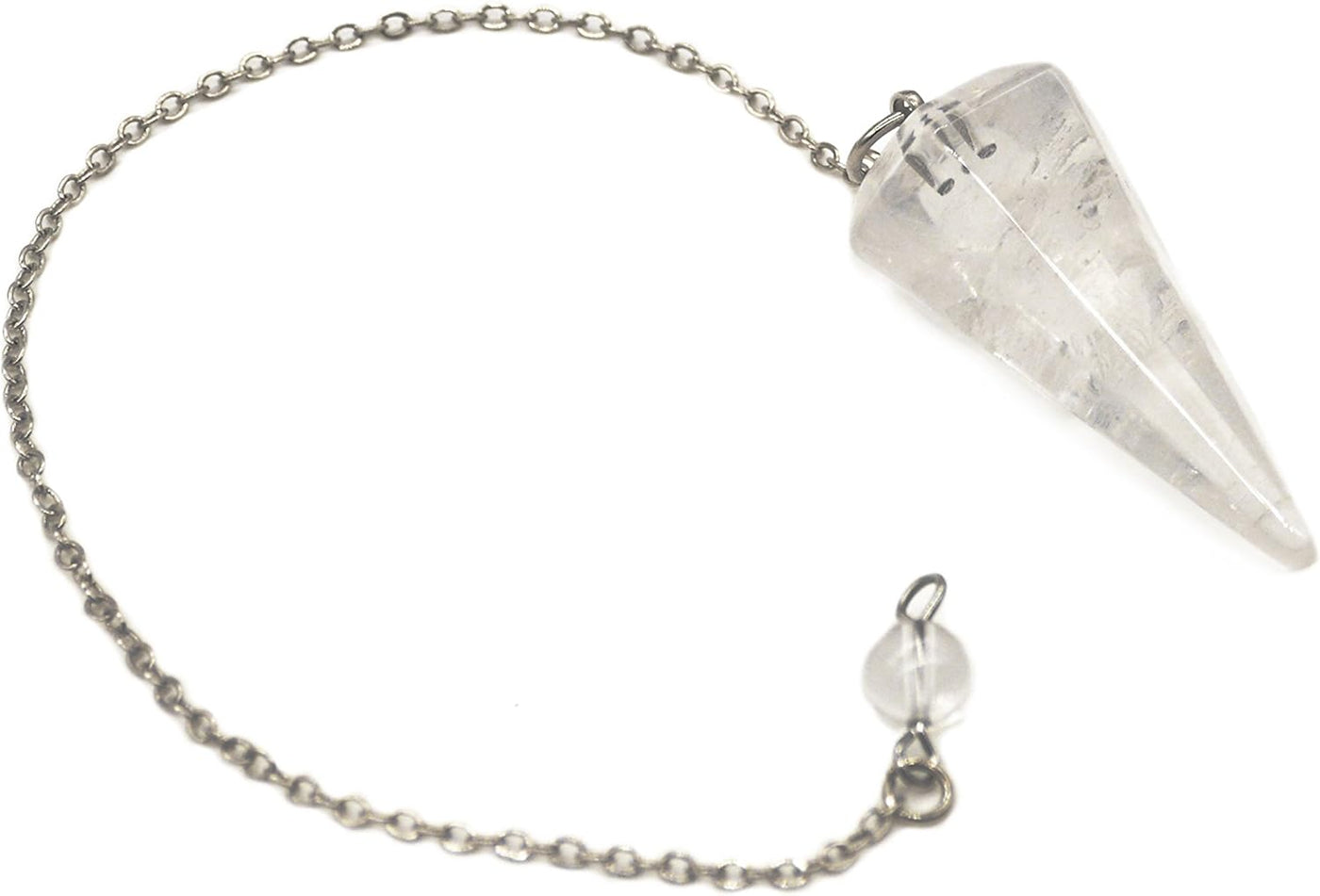 Pendulum Crystal for Dowsing, Divination and Healing - Crystal Pendulum with Chain, Perfect for Energy Balancing, Chakra Healing, Dowsing Pendulum