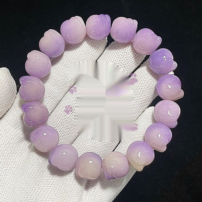 Cat's Paw Bodhi Root Hand Toy Bracelet Student Pliable Temperament White Jade Bodhi Cultural - LuxeBloom